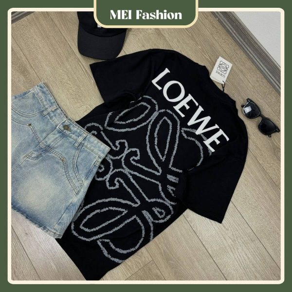 AT04 Áo thun nam nữ form boxy cotton thêu xù,MEI Fashion,Thời trang nữ,Áo thun thời trang,Án thun form boxy
