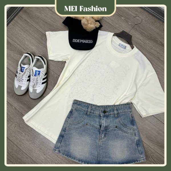 AT06 Áo phông nữ tay ngắn,MEI Fashion,Thời trang nữ,Áo phông nữ,Áo phông đi chơi