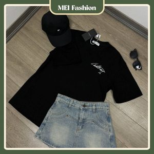 Áo Thun nam nữ Boxy Thêu Xù Thoáng Mát MEI FASHION AT08