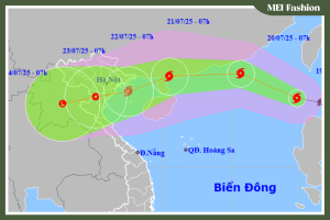 Hướng di chuyển của bão Wipha 2025