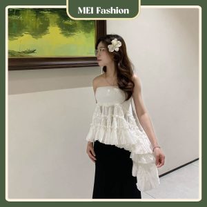 A02 4 2 Áo quây bèo tầng xòe nhẹ