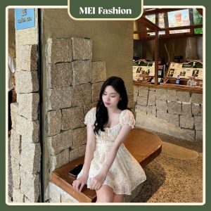 D01 5 Đầm Hoa Nhí Xoè Nhẹ Dáng Ngắn