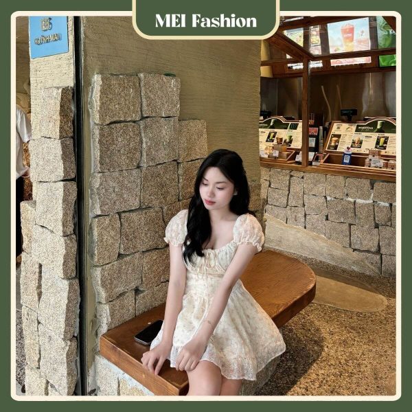 D01 5 Đầm Hoa Nhí Xoè Nhẹ Dáng Ngắn