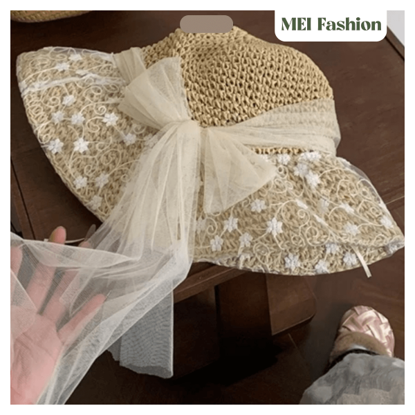 mũ đi biển vành hoa