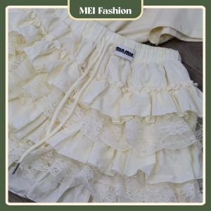 SV05 4 Set áo kiểu Miu Miu mix váy tầng trẻ trung MEI Fashion SV05,set áo kiểu miu miu mix váy tầng