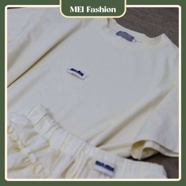 SV05 Set áo kiểu Miu Miu mix váy tầng trẻ trung MEI Fashion SV05,set áo kiểu miu miu mix váy tầng