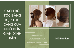 cách búi tóc bằng kẹp tóc càng cua nhỏ