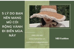 mũ cói rộng vành đi biển